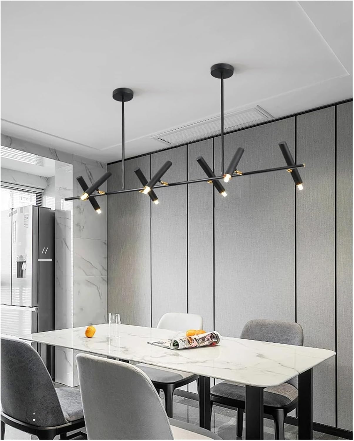 Modern Dining Room Pendant Lamp Lights LED Chaner Indoor Lighting Ceiling Lamp Hanging Light Spotlight Lamps for Living Room for The Bedroom (Remote Dimming 5 Head)