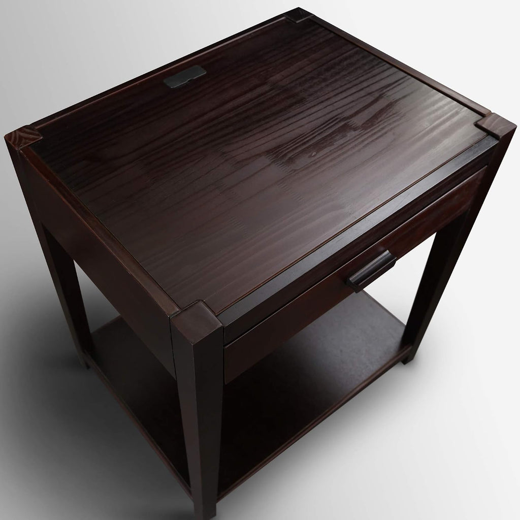 Notre Dame Nightstand with USB Port-Espresso