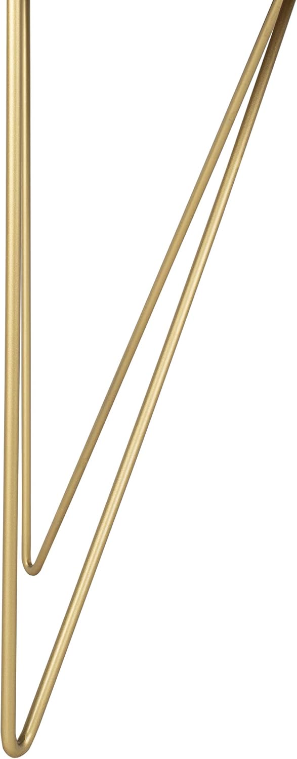 Safavieh Couture Home Captain Modern Walnut and Brass Hairpin Leg Dining Table