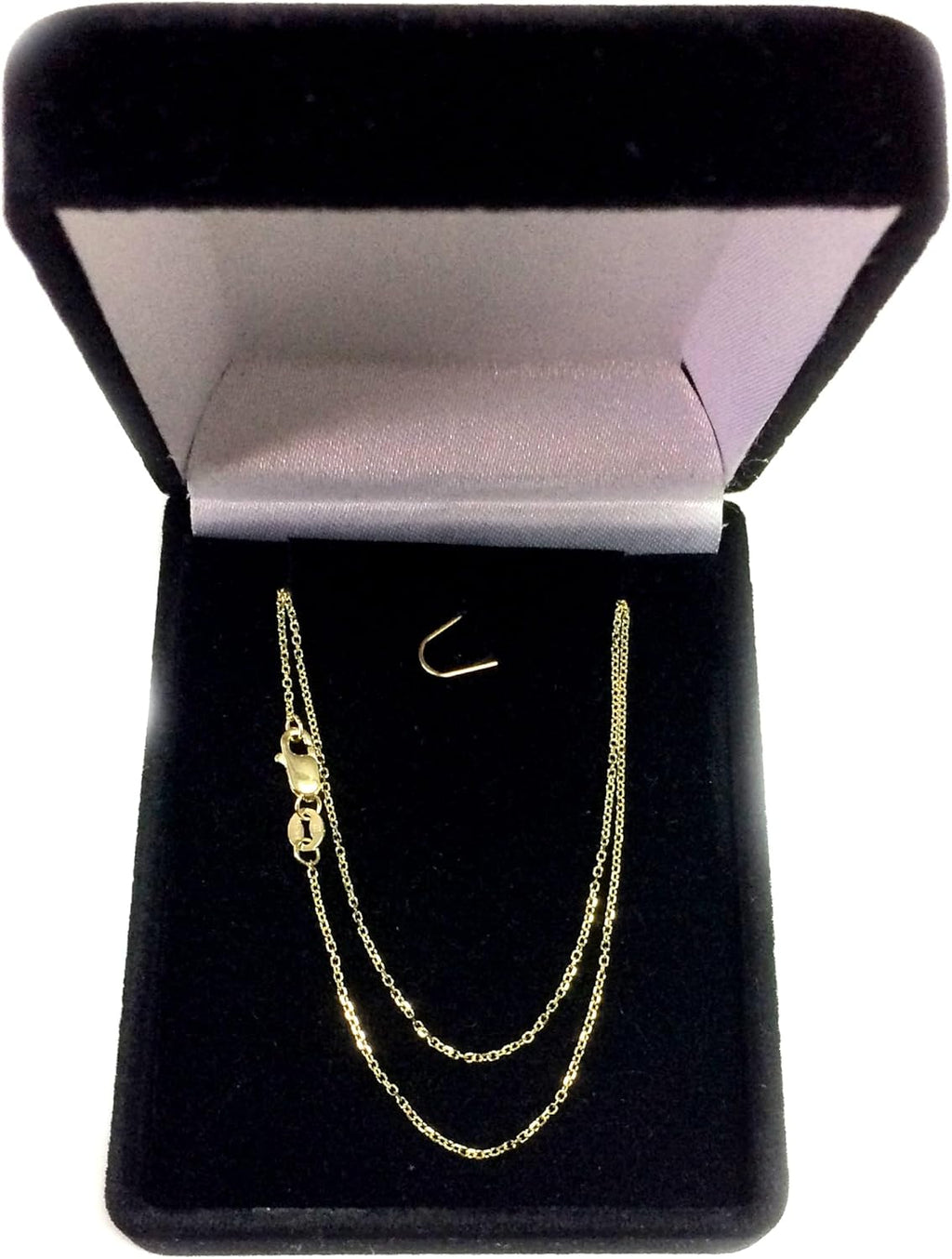 Jewelry Affairs 14k Yellow Gold Cable Link Chain Necklace, 0.8mm
