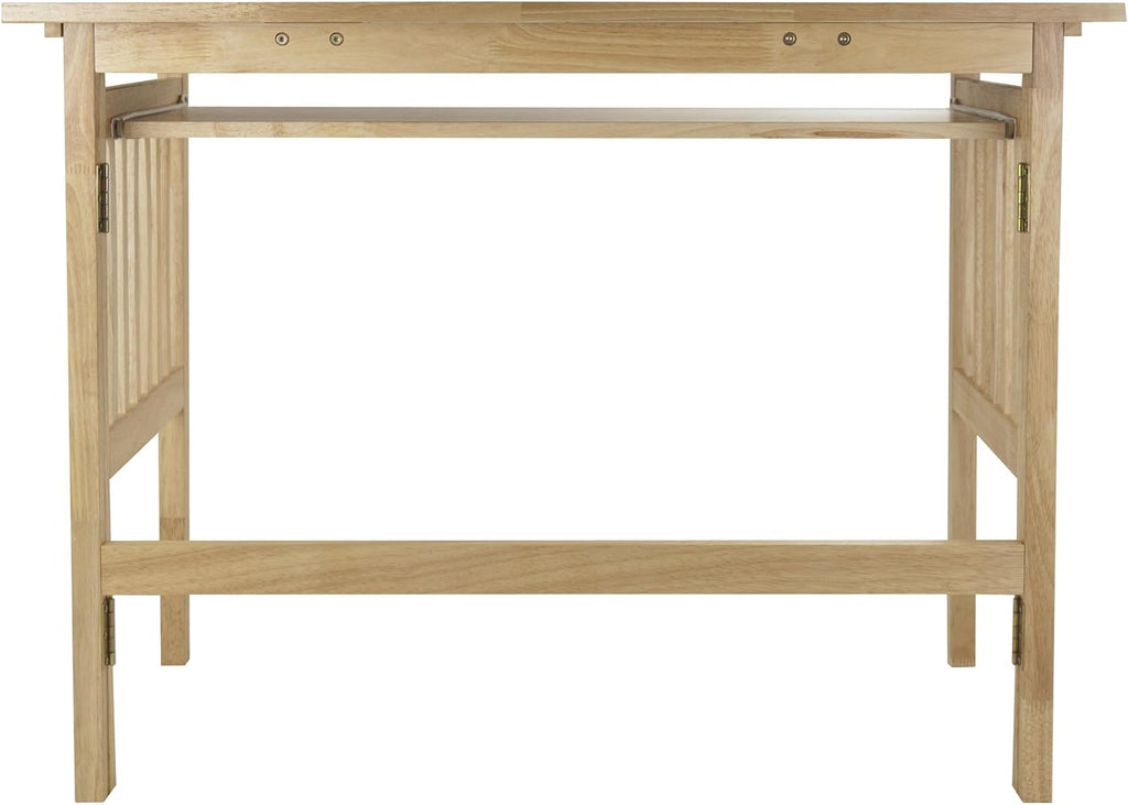 Folding Computer Desk, Beechwood