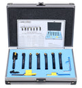 Accusize Industrial Tools 1/4'' Shank 7 Pc Indexable Carbide Turning Tool Set in Fitted Box, 2387-2001