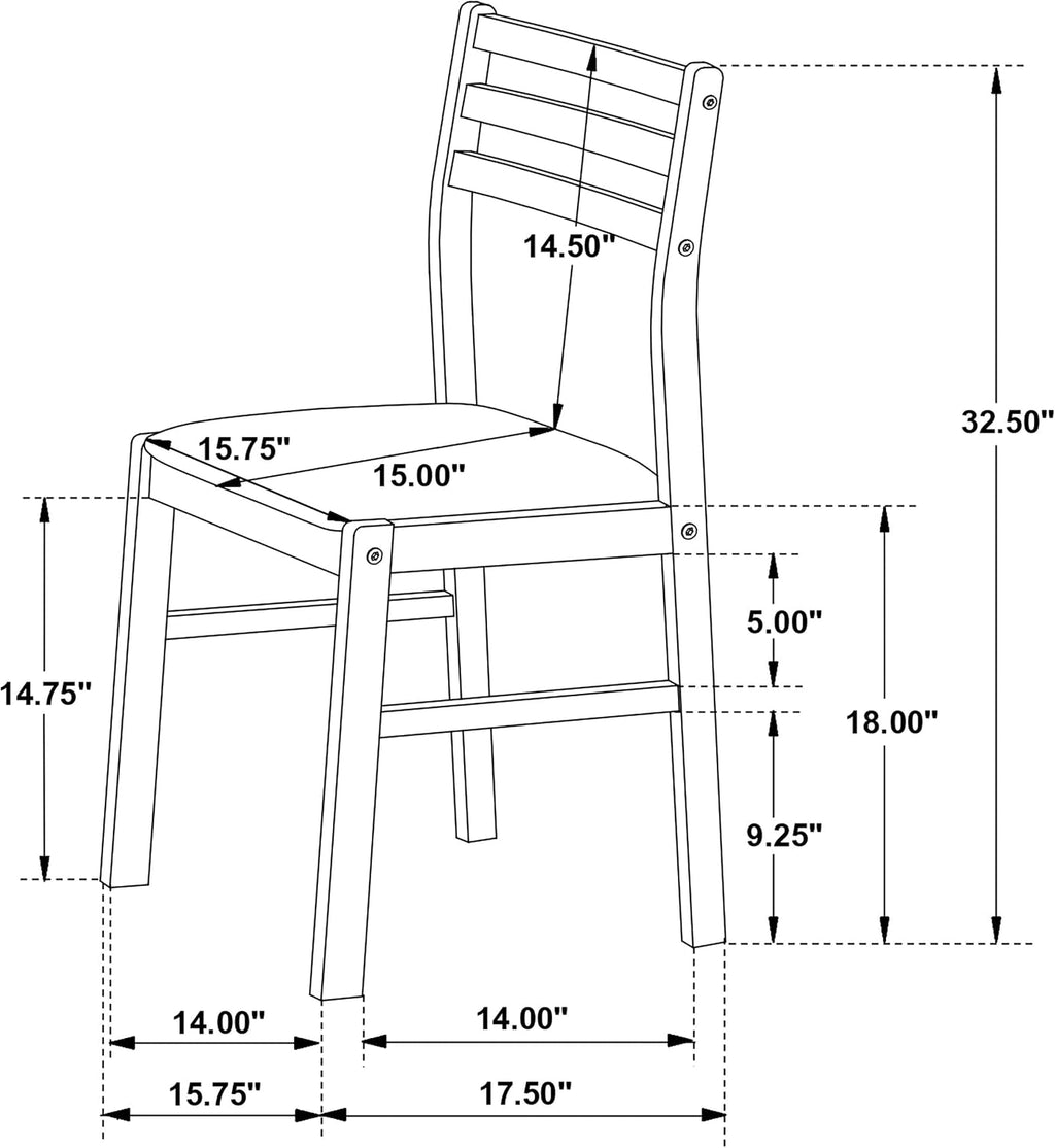 Coaster Home Furnishings 3-Piece Round Wood Dining Room Set Drop Leaf Extension Table Ladder Back Side Chairs Upholstered Seat Cushions Beige and Natural 130006