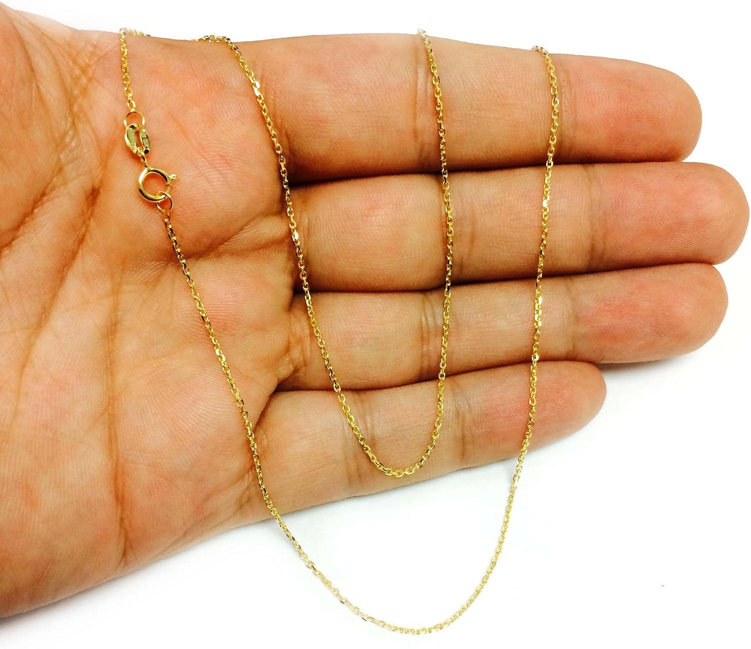Jewelry Affairs 14k Yellow Gold Cable Link Chain Necklace, 1.1mm