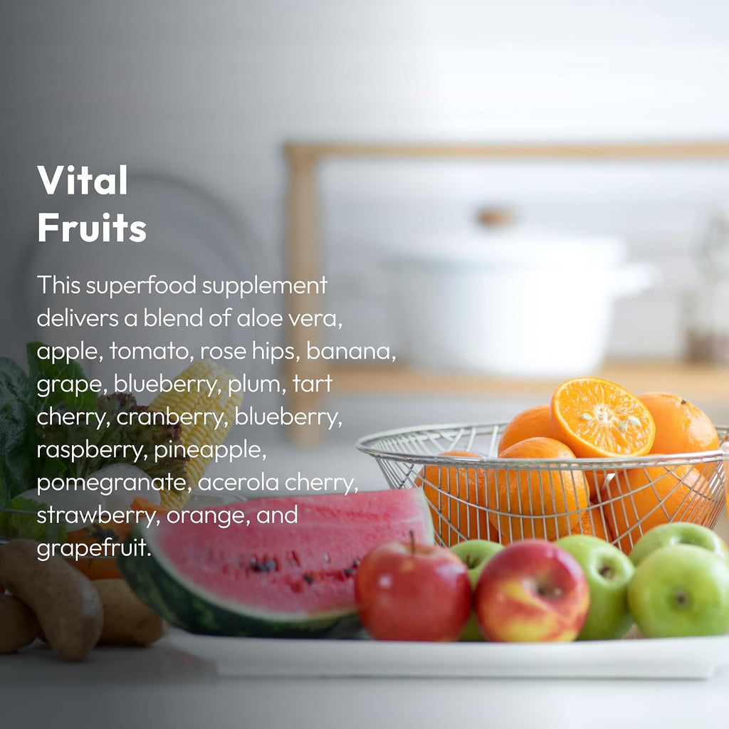 Justified Laboratories Superfoods Set - Includes Vital Fruits (90 Capsules, Pack of 5) + Vital Veggies (90 Capsules, Pack of 5) - Non-GMO, Vegan - 30 Servings per Bottle