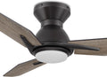 SMAFAN Smart Ceiling Fans with Lights Flush Mount 52', 3 Light Colors Dimmable, 10 Speeds DC Ceiling Fan with Remote, Outdoor Ceiling Fan Compatible with Alexa, Siri & Google Home, Black & Wood