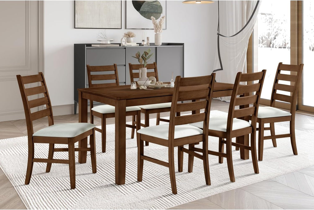 New Classic Furniture Pascal 59 in. Rectangle Wood Dining Table, Walnut
