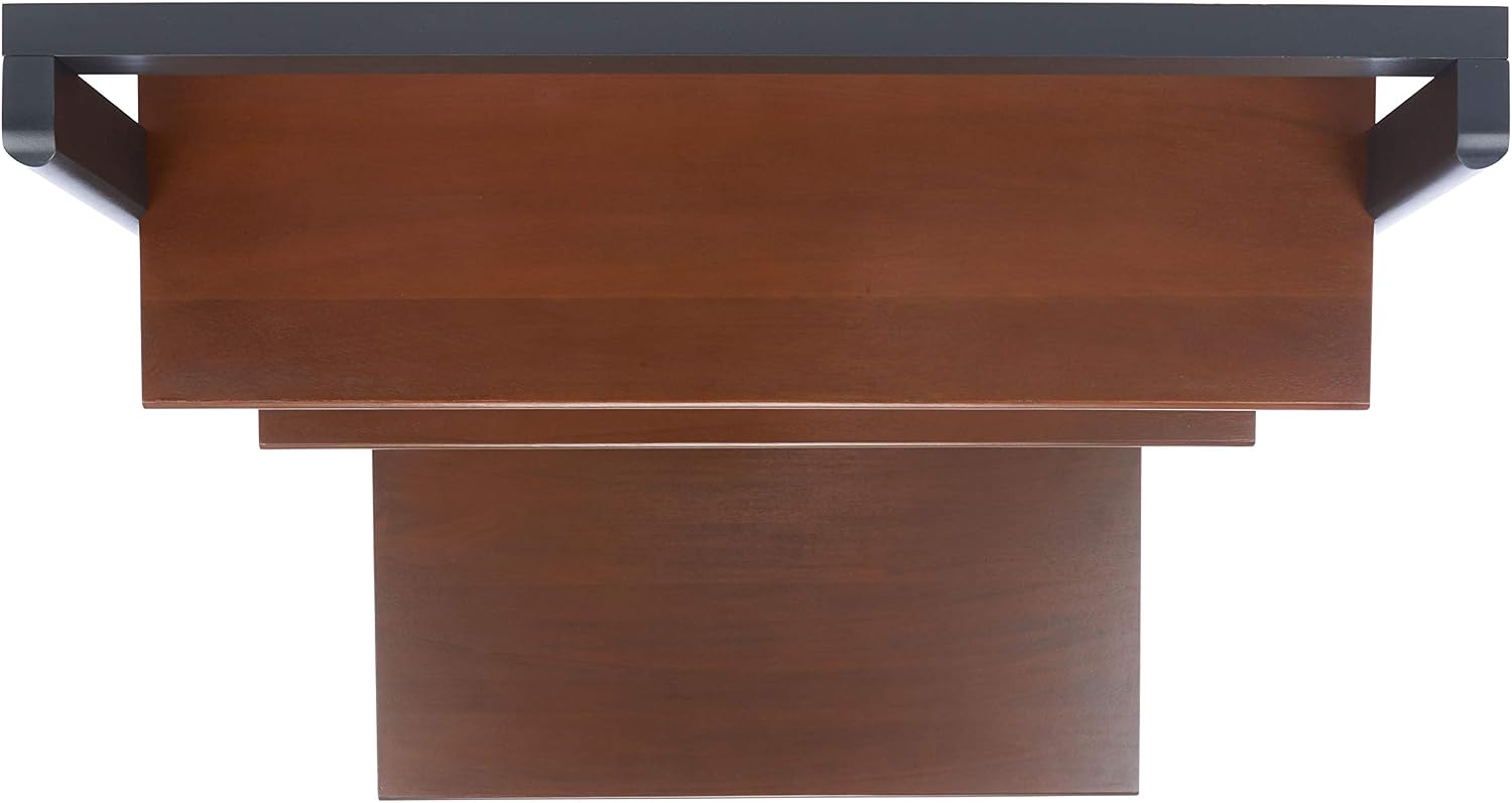 Safavieh Home Collection Pamella Honey Brown and Charcoal 2-Shelf Leaning Desk