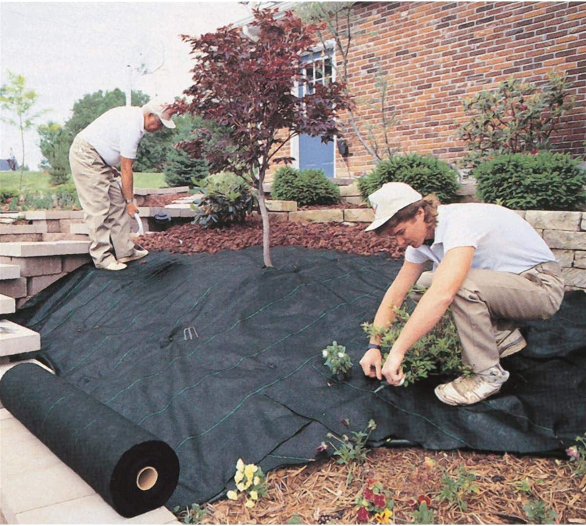 Dewitt 2-Pack 20 Year Weed Barrier Fabric 4.1 oz, 3 x 100 Feet – Heavy-Duty Woven Landscape Ground Cover for Gardens, Greenhouses, Outdoor Displays, Slopes, and Long-Term Weed Control