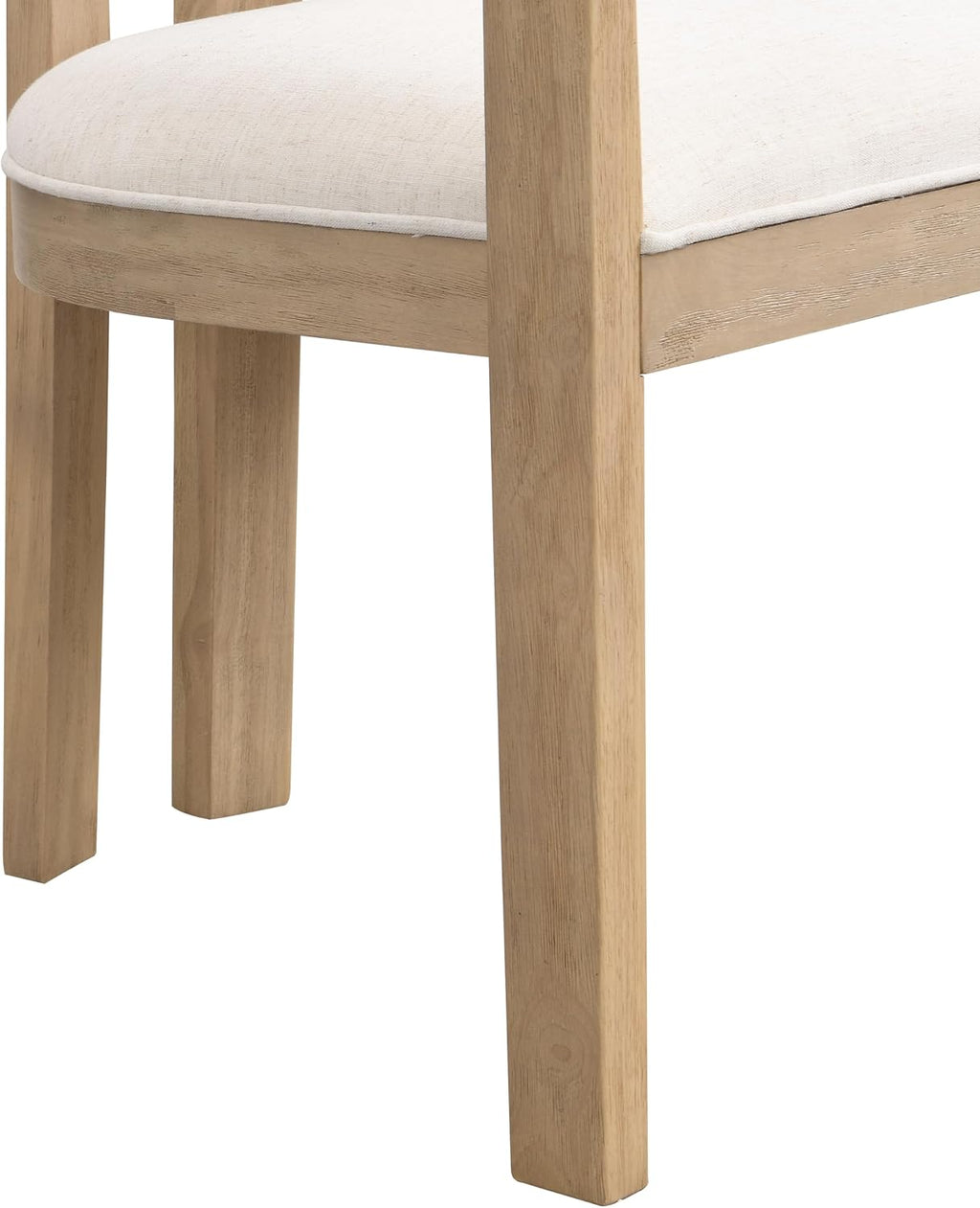 Christopher Knight Home Enat 7-Piece Wooden Dining Table Set for 6, Modern Kitchen Table and Chair Set for 6, Contemporary Dining Room Furniture Set with 6 Upholstered Armchairs, Natural Ash+Beige