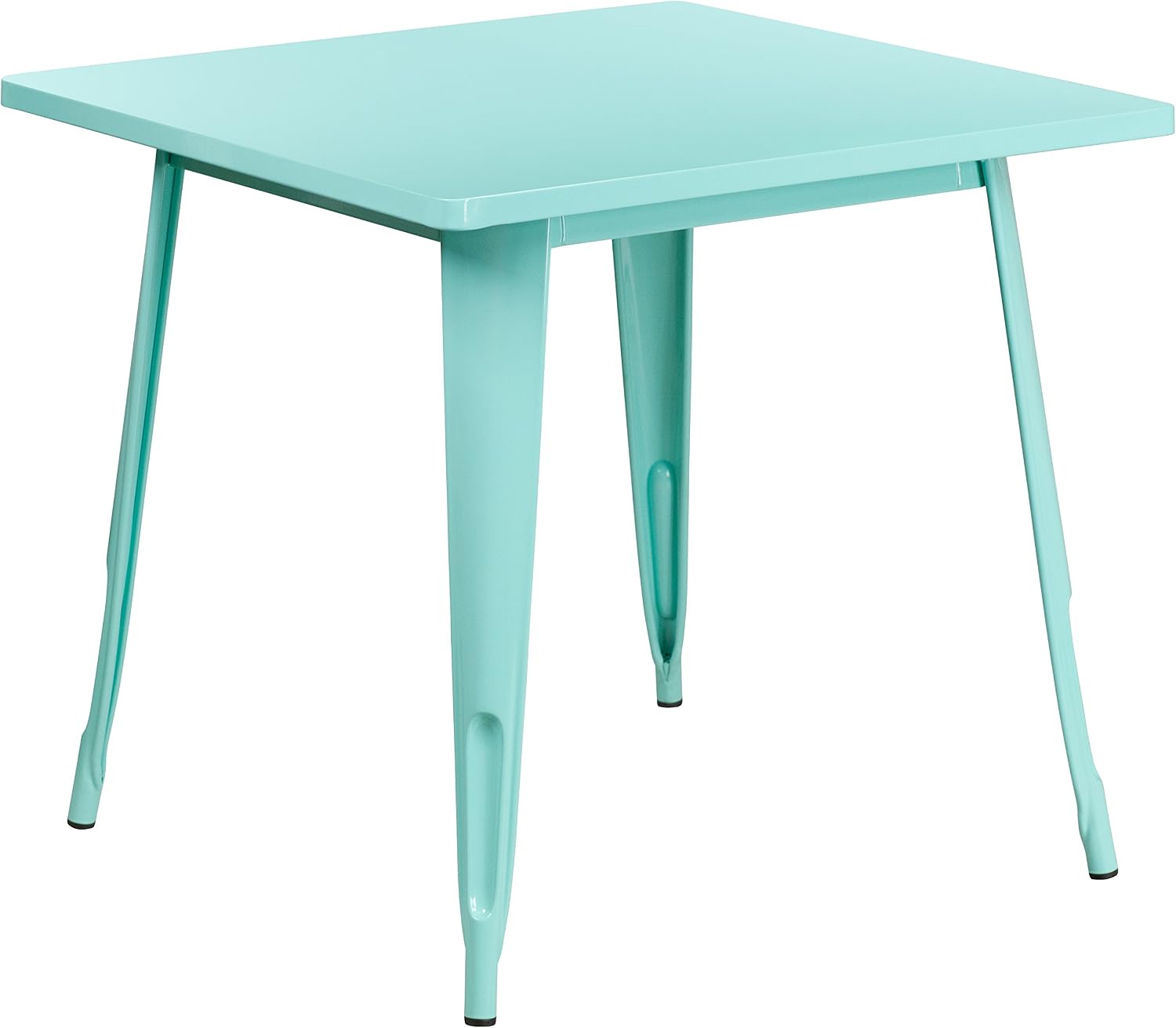 Flash Furniture Felix Commercial Grade 31.5' Square Mint Green Metal Indoor-Outdoor Table