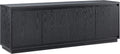 Henn&Hart TV Stand for TVs up to 75' with 2 Concealed Storage Cabinets and Adjustable Shelves for Living Room, Family Room, or Office, Natural Black