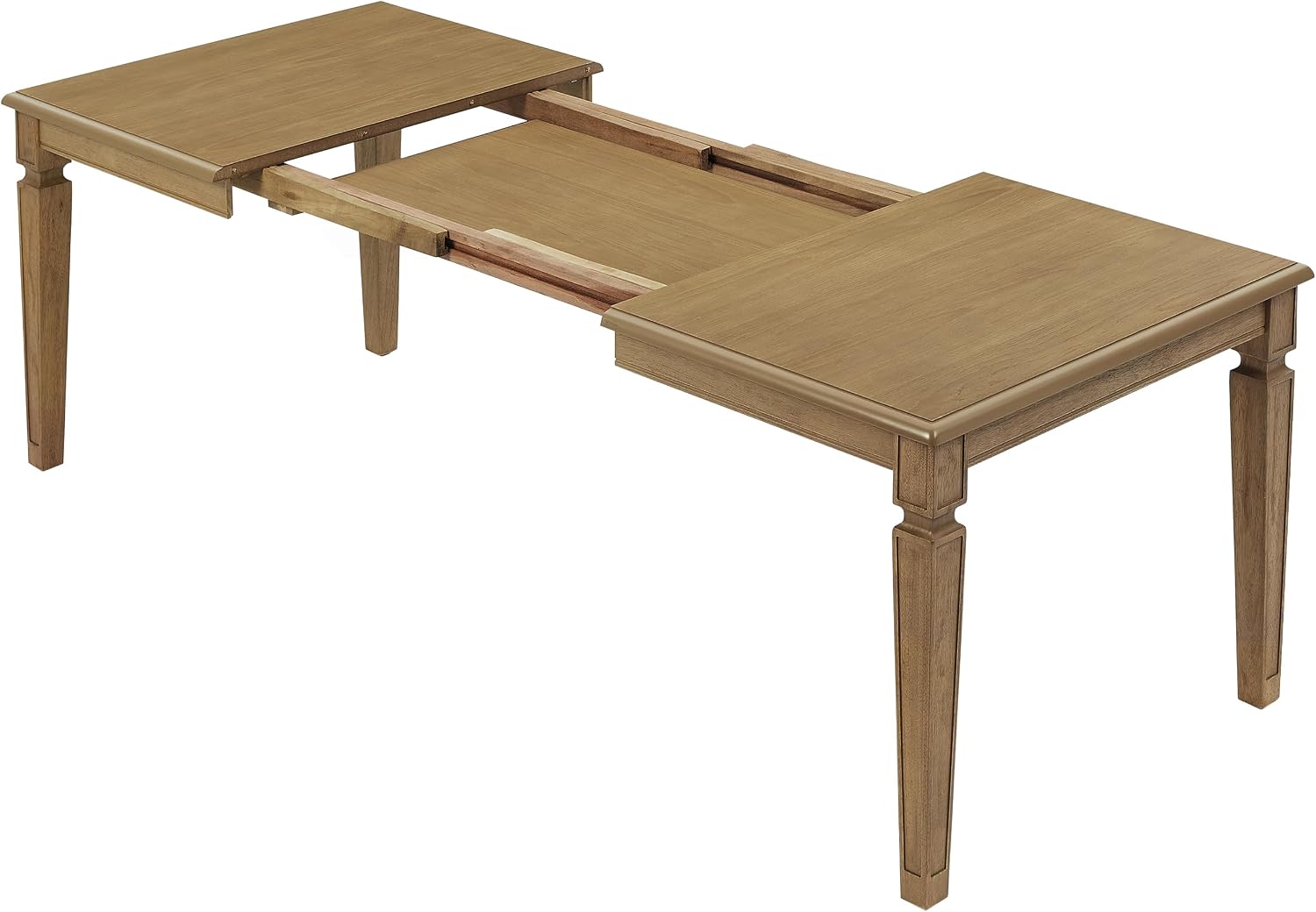 Crosley Furniture Katia Traditional Wood Dining Room Table with Leaf Extension, Kitchen Tables, Driftwood