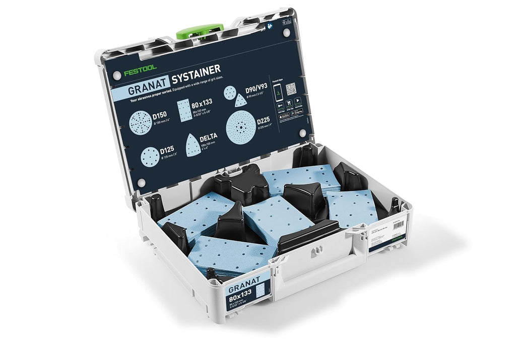 Festool 578194 Granat RTS 3.15-Inch x 5.24-Inch (80x133mm) Abrasive Systainer³ SYS-STF 80X133 GR-Set