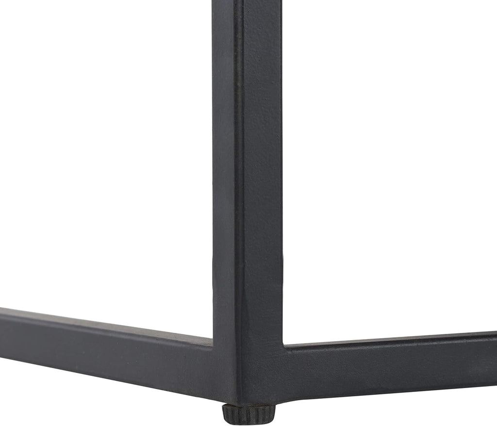 SAFAVIEH Home Kya White Marble and Walnut 2-Tier Accent Table