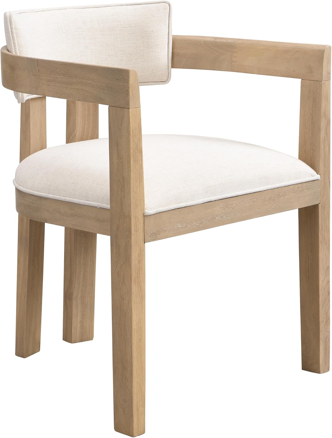 Christopher Knight Home Ebany 7 Piece Wooden Dining Set for 6, Dining Table and Chairs Set, Oval Kitchen Table for 6, Curved Back Armchairs, Restaurant Furniture Set with 6 Armchairs, Beige+Light Ash
