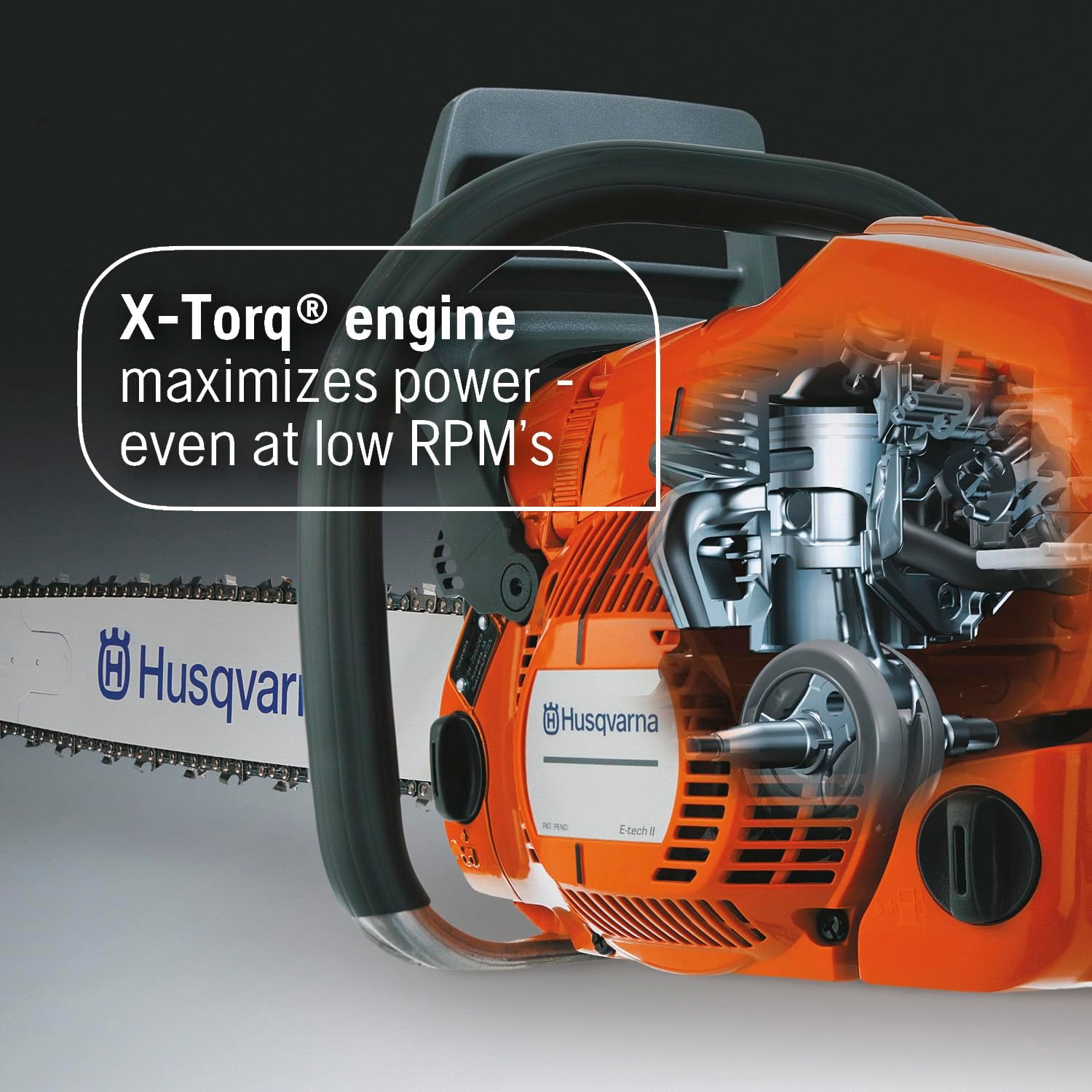 Husqvarna 445S Gas Chainsaw 18 Inch, 50-cc 3-HP, 2-Cycle X-Torq Engine, with Automatic Oiler, For Wood Cutting and Tree Trimming, Gifts for Men