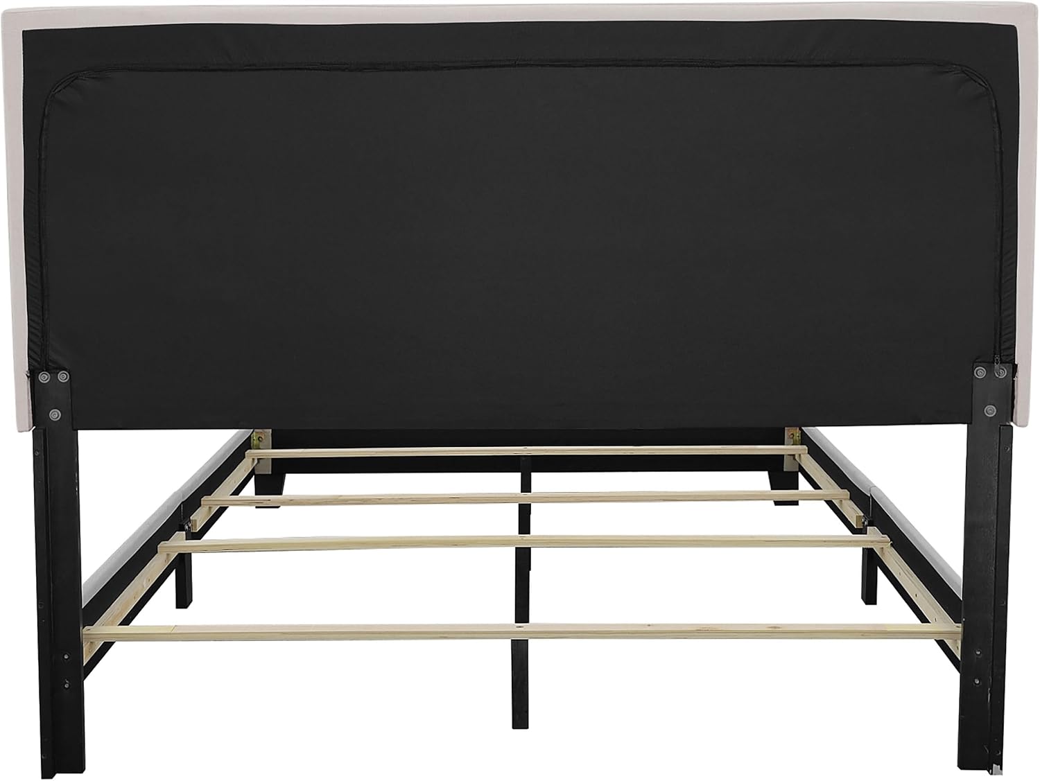 Coaster Home Furnishings - Boyd - Wood - Upholstered Panel Bed with Chrome Nailhead Trim, Open Frame and Transitional Design - Bedroom - California King Size - Ivory - 350051KW