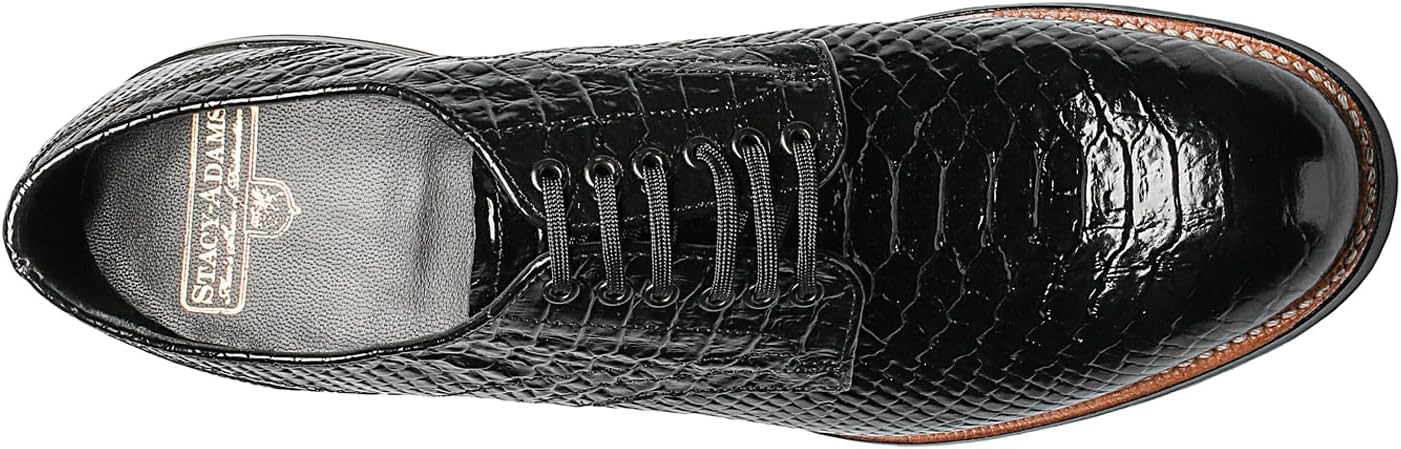STACY ADAMS mens Madison oxfords shoes, Black Snakeskin - 55, 11 US