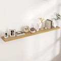 Venusmiles Floating Shelves for Wall, Engineered Wood Wall Shelves with Invisible Brackets for Living Room Bedroom Bathroom Office Kitchen Decor and Storage (Oak, 72' W x 9' D x 1.5' H) Set of 1