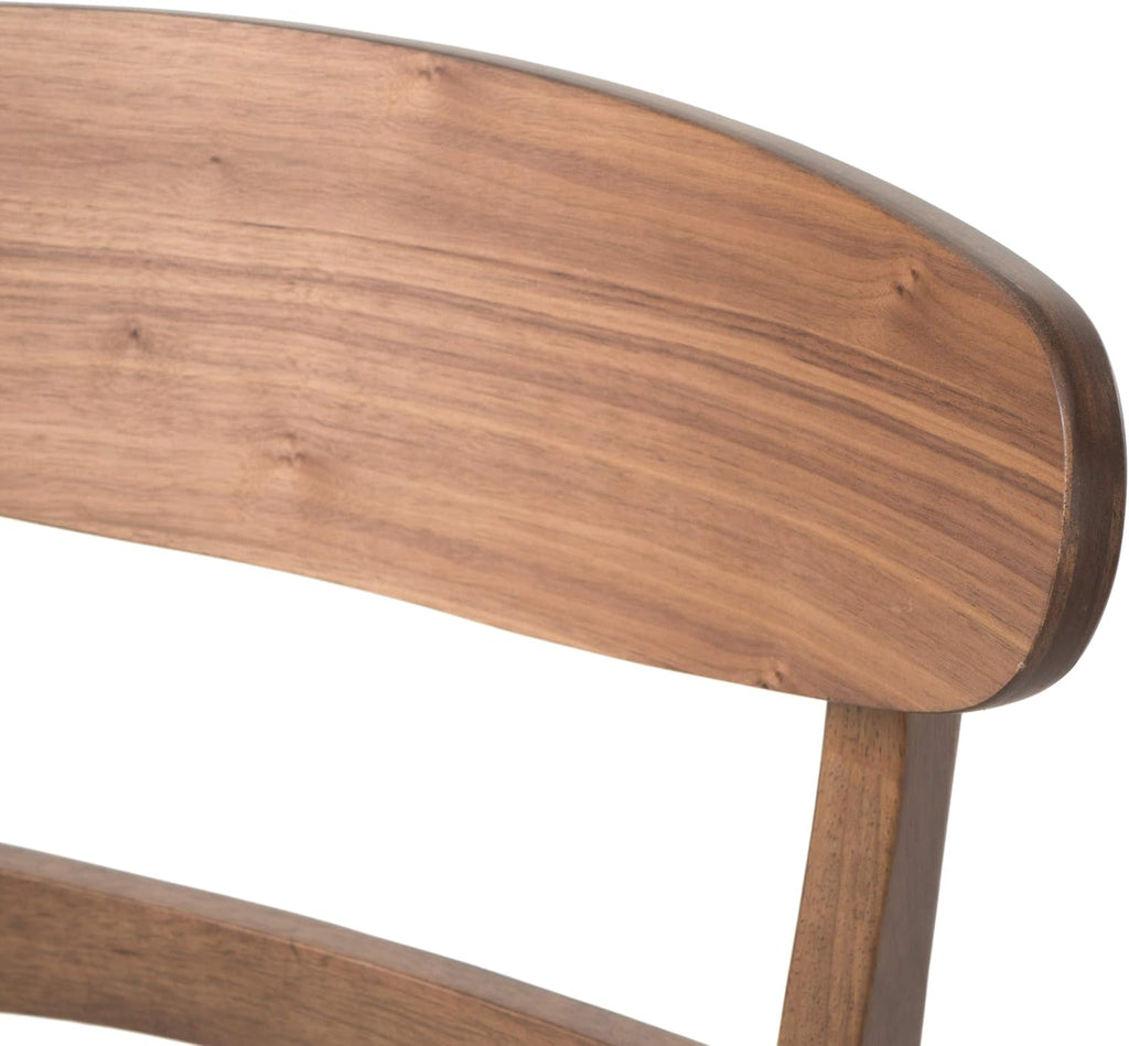 Christopher Knight Home Griselda Mid-Century Modern Dining Chairs (Set of 4),Polyester and Birch Wood, Mint, Walnut