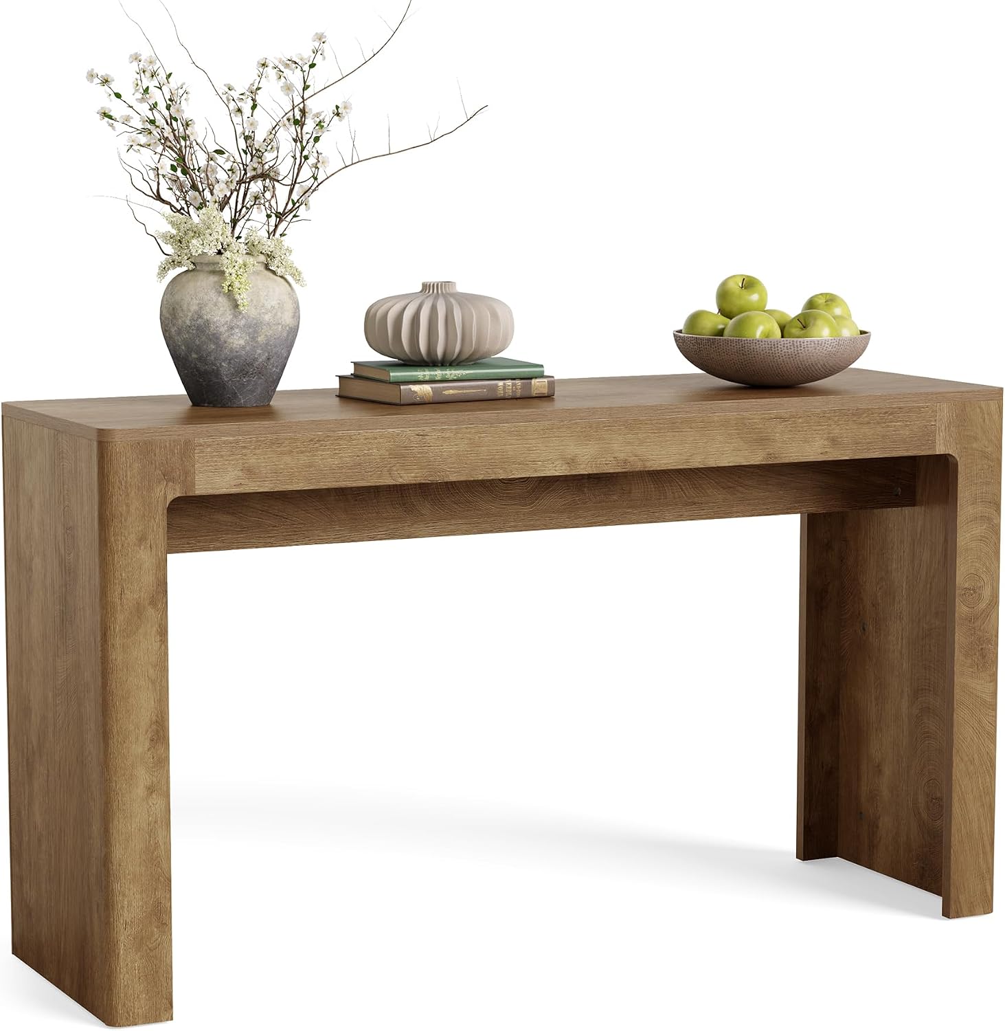 LITTLE TREE 63' Long Bar Table, Counter Height Pub Dining Table for 4-6, Modern Home Bar Unit, Rectangular High Top Table for Kitchen, Dining Room, Bistro, Balcony