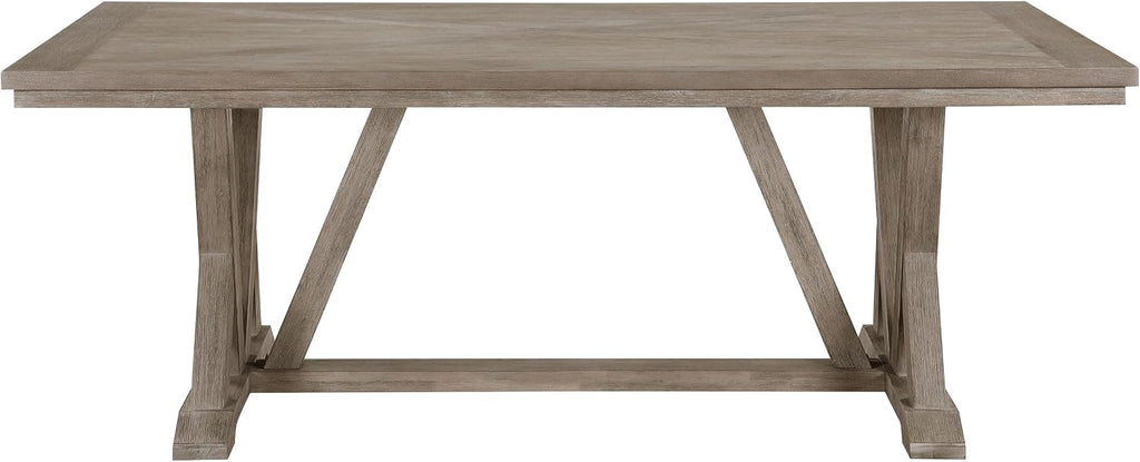 Coaster Home Furnishings - Cornelia - Acacia Wood & MDF - 82-Inch Rectangular Dining Table with Trestle Base - Dining Room & Home Kitchen - Coastal Gray - 107441