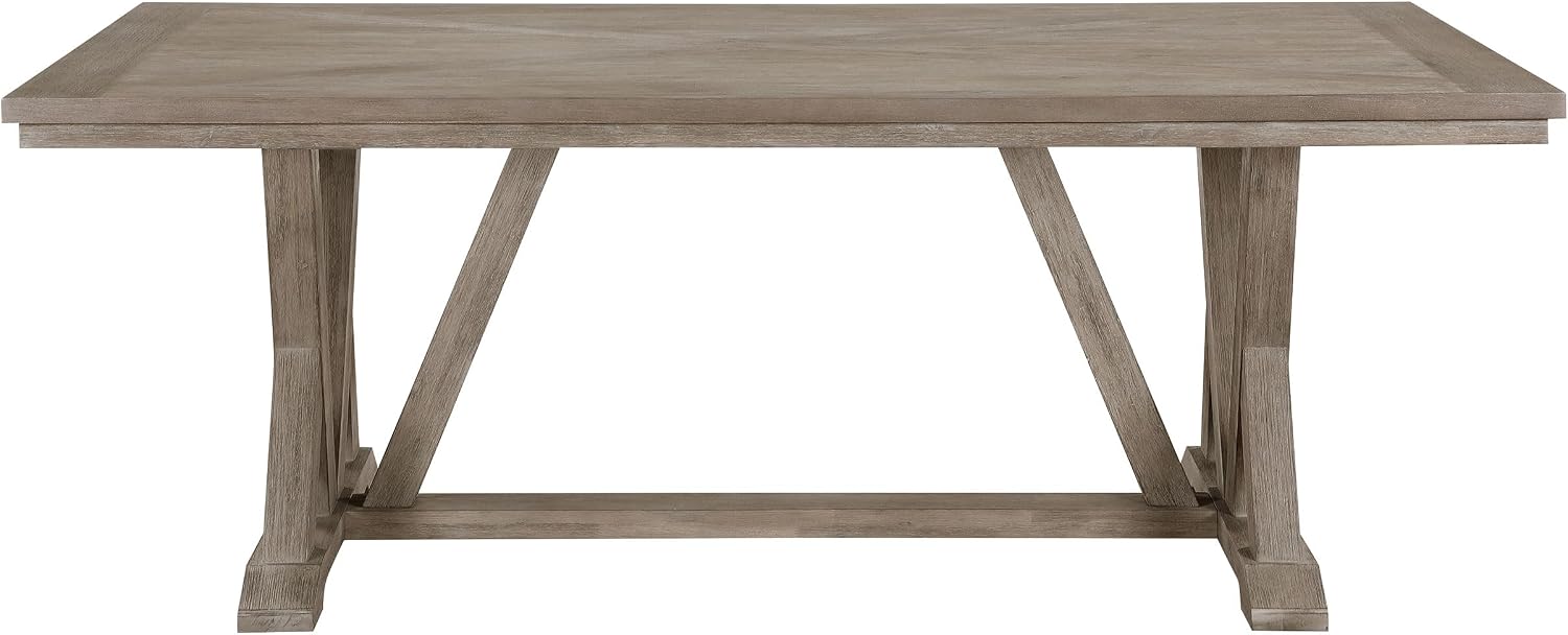 Coaster Home Furnishings - Cornelia - Acacia Wood & MDF - 82-Inch Rectangular Dining Table with Trestle Base - Dining Room & Home Kitchen - Coastal Gray - 107441