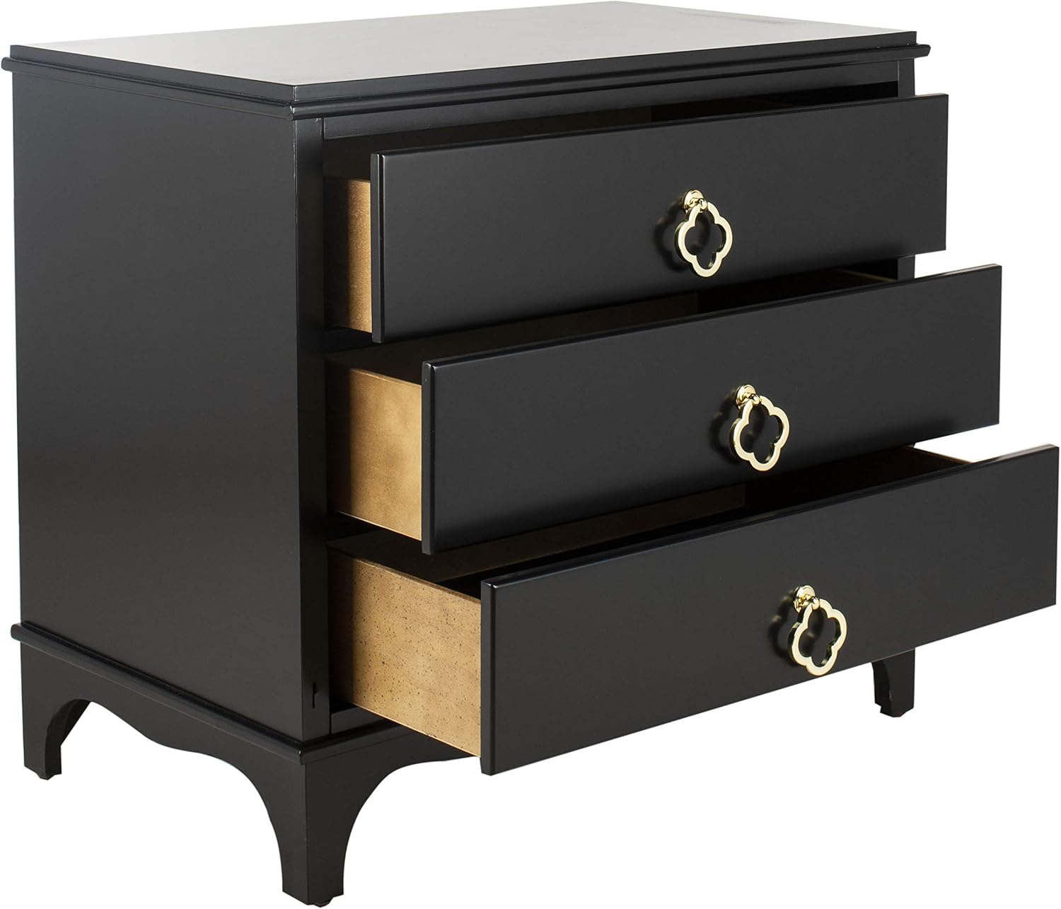 Safavieh Home Collection Hannon 3 Drawer Contemporary Nightstand