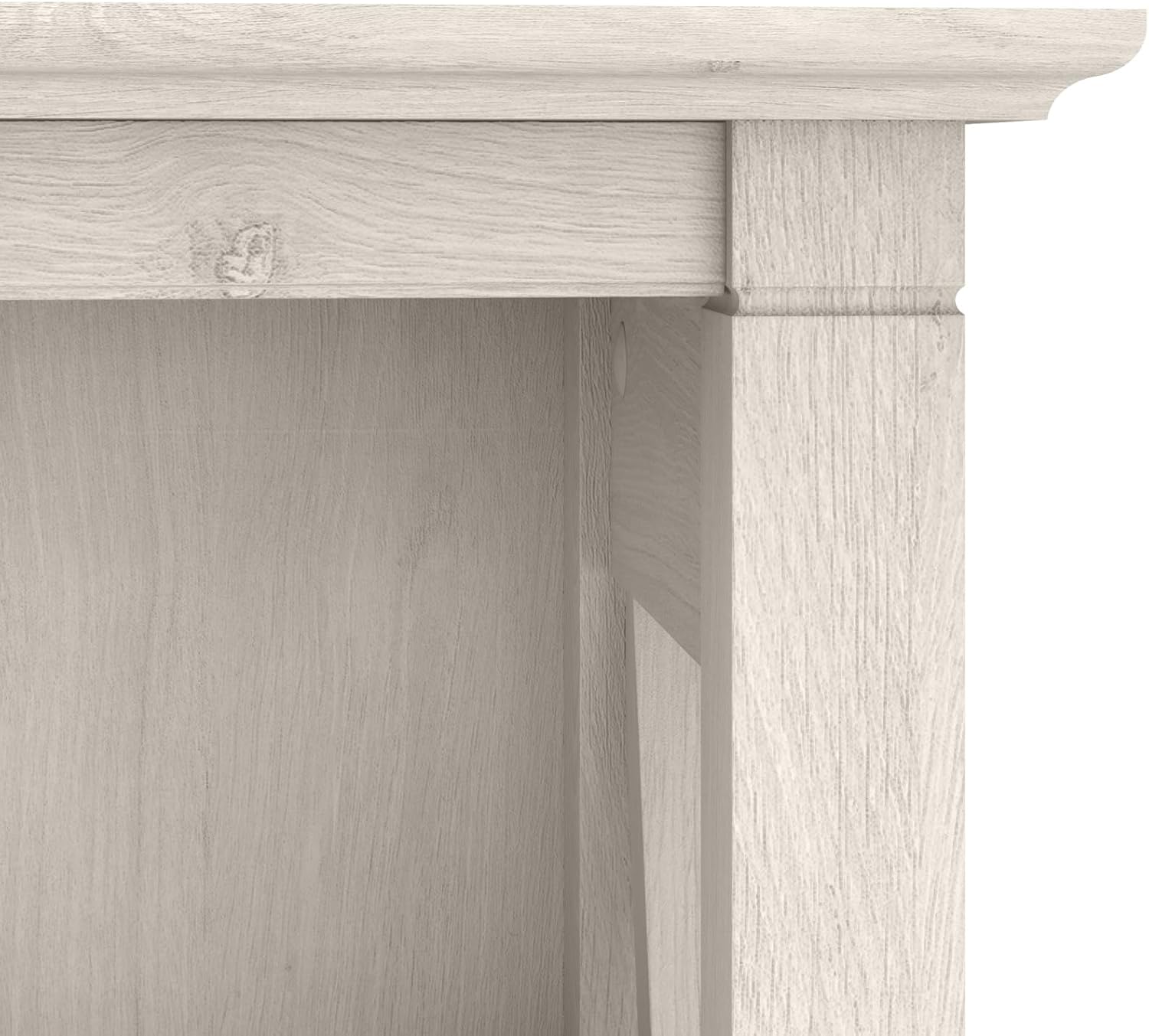 Bush Home Tall 5 Shelf Bookcase for Living Room or Home Office, Large Bookshelf, Modern Farmhouse Style, Key West Collection, Linen White Oak