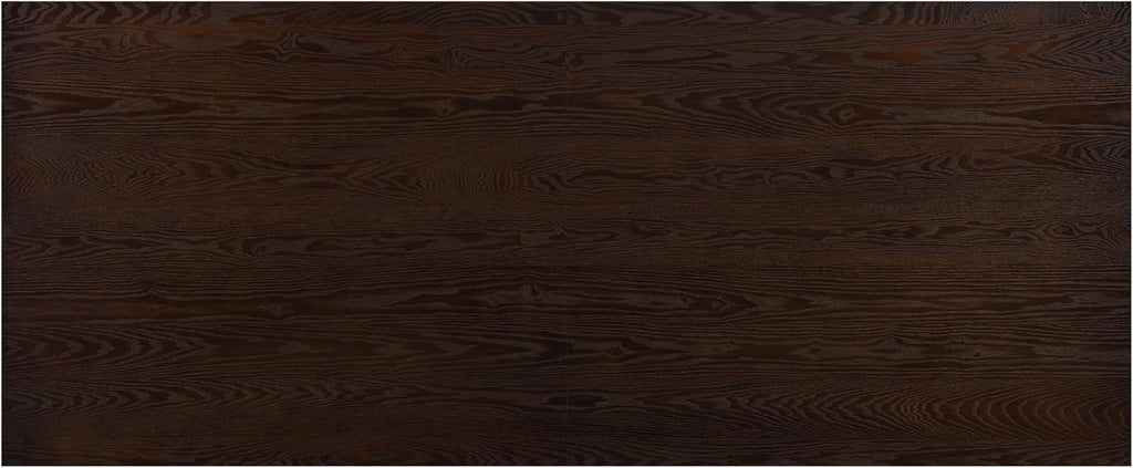 Christopher Knight Home Kaiya Modern Minimalist Wood Dining Table for 6-10 People, Rectangular Dining Room Table, Pedestal Kitchen Table, Ideal for Restaurant/Family Gatherings, Dark Brown
