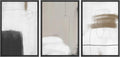 SIGNFORD Framed Canvas Print Wall Art Set Grunge Dark Watercolor Paint Stroke Abstract Shapes Illustrations Modern Art Bohemian Nordic Relax/Calm for Living Room, Bedroom, Office - 16'x24'x3 Black
