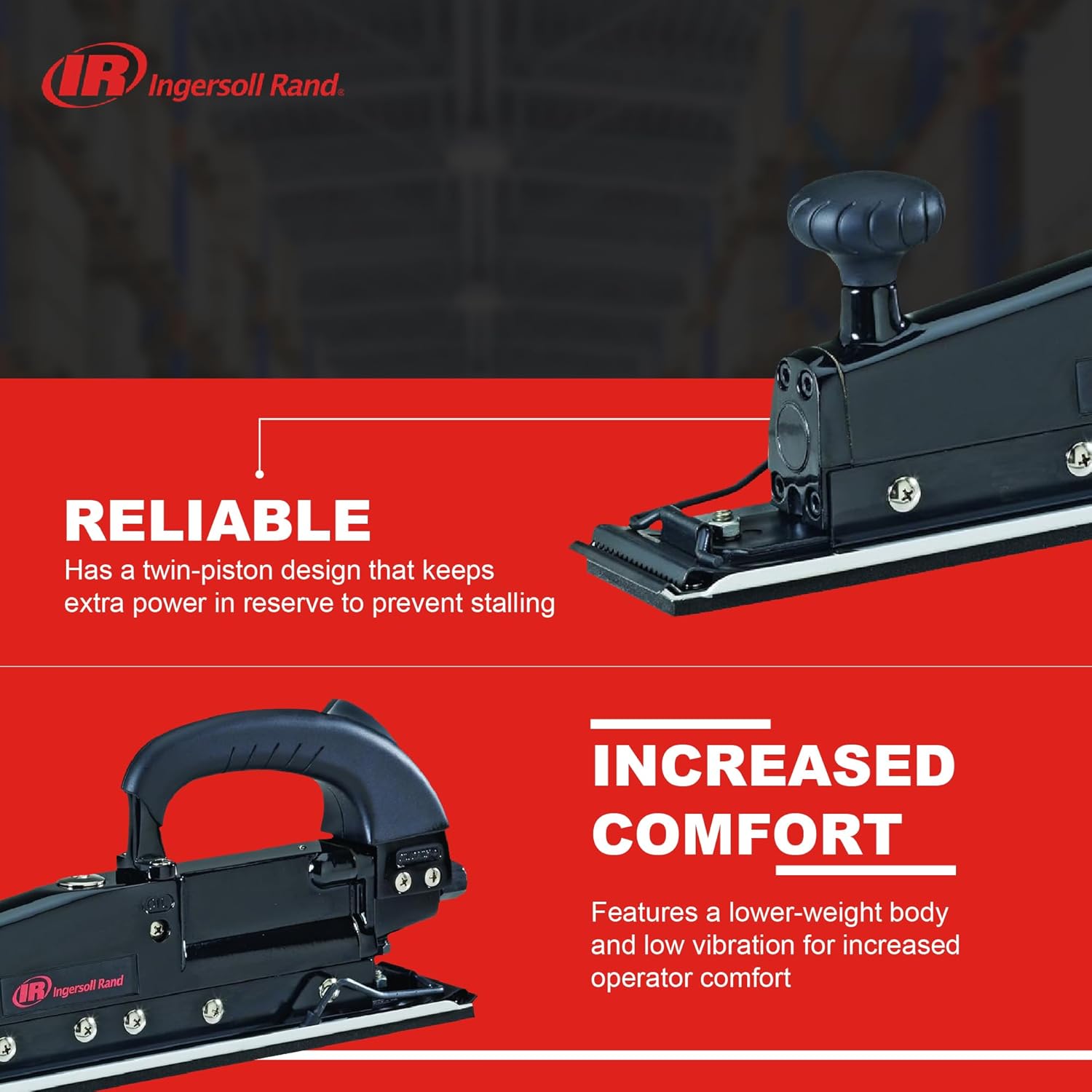 Ingersoll Rand 315G Straight Line Air Sander, 2.75' x 17.5' Pad, 3000 SPM