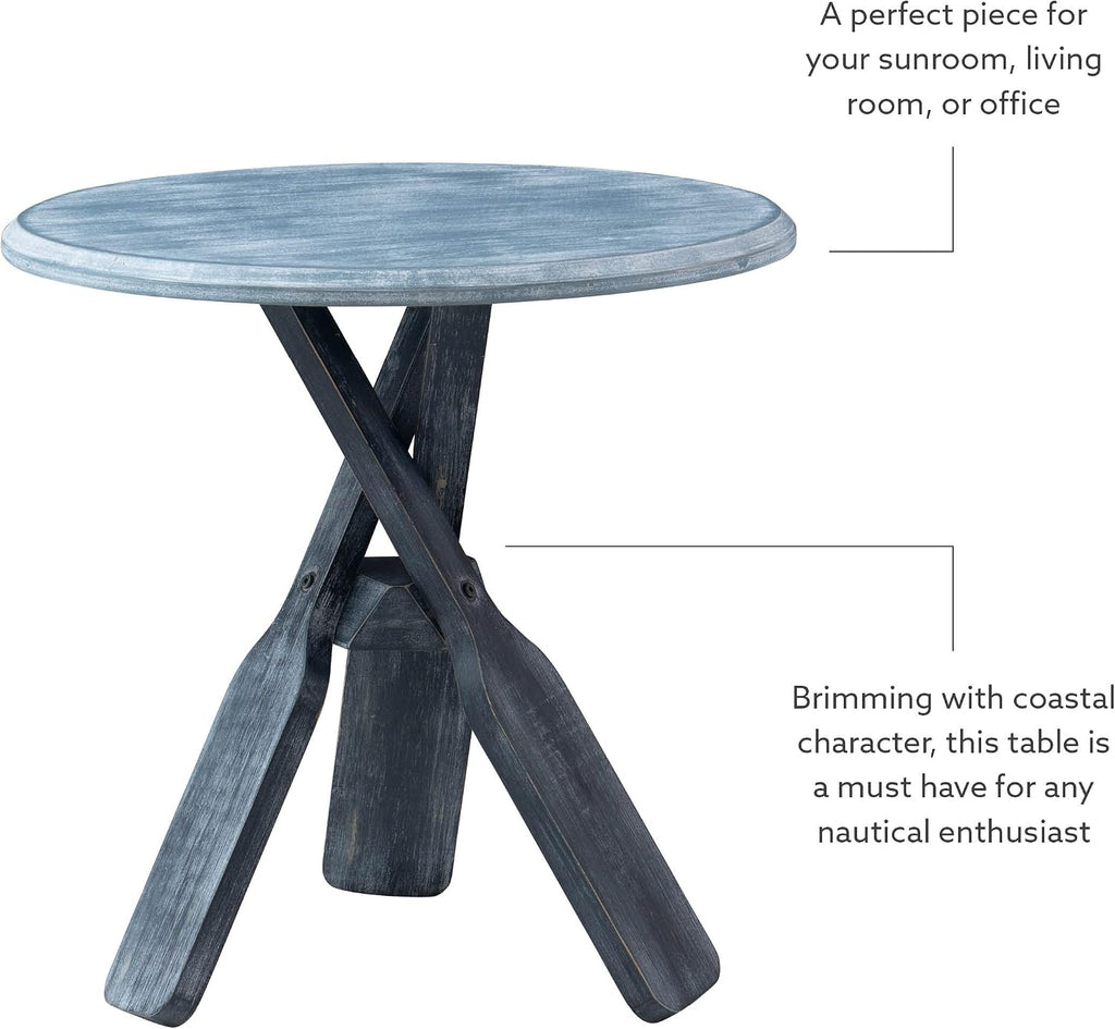 Powell Oakley Blue & Grey Oar Accent Table