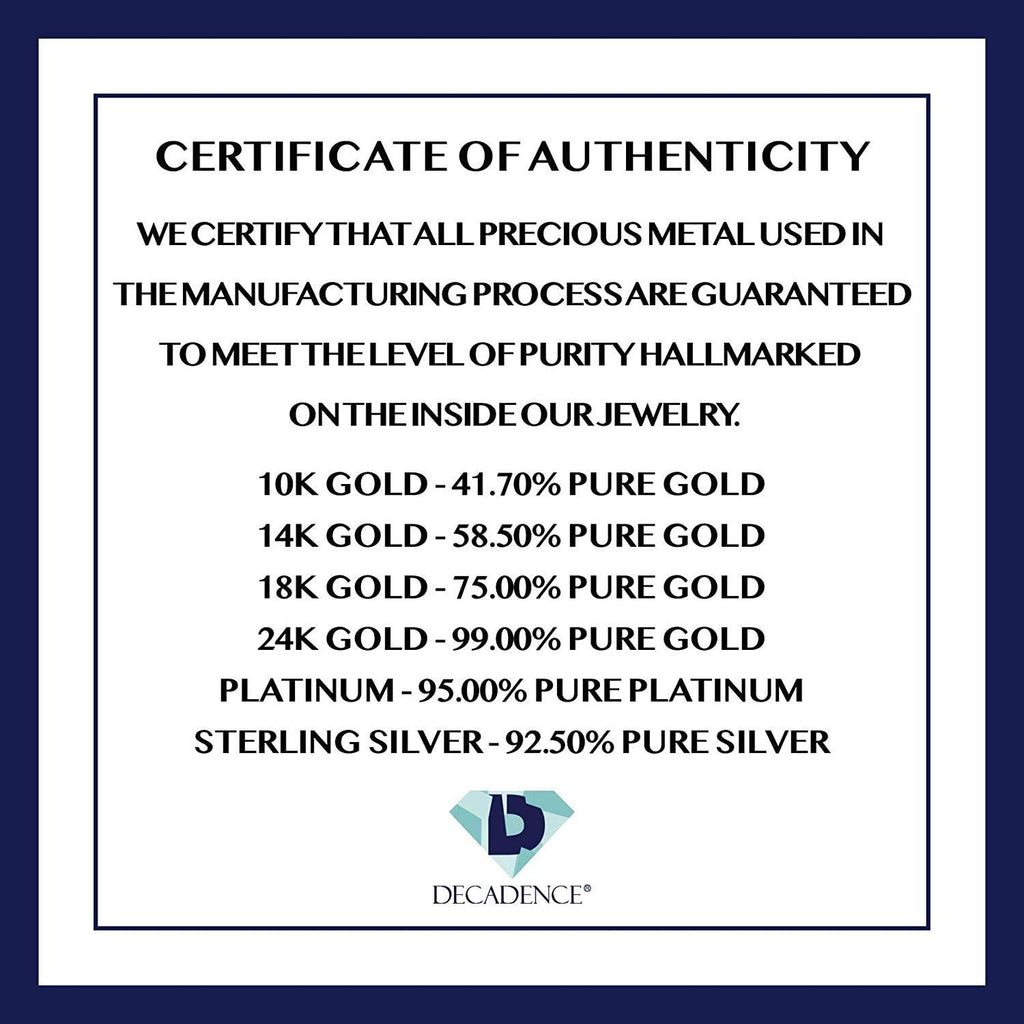 DECADENCE 14K Yellow Gold Solid Crucifix Religious Cross Enamel Necklace For Women With a 14K Gold 18' Cable Chain