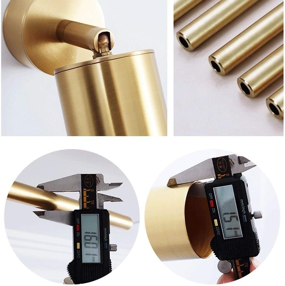 Wall Mounted Light LED 7W Adjustable Modern Wall Lamp Sconce Nordic Rotatable 360° H65 Copper Wall Spotlight Indoor Lights Lighting Fixture for Bedroom Bathroom Toilet Dressing Table Reading Lig