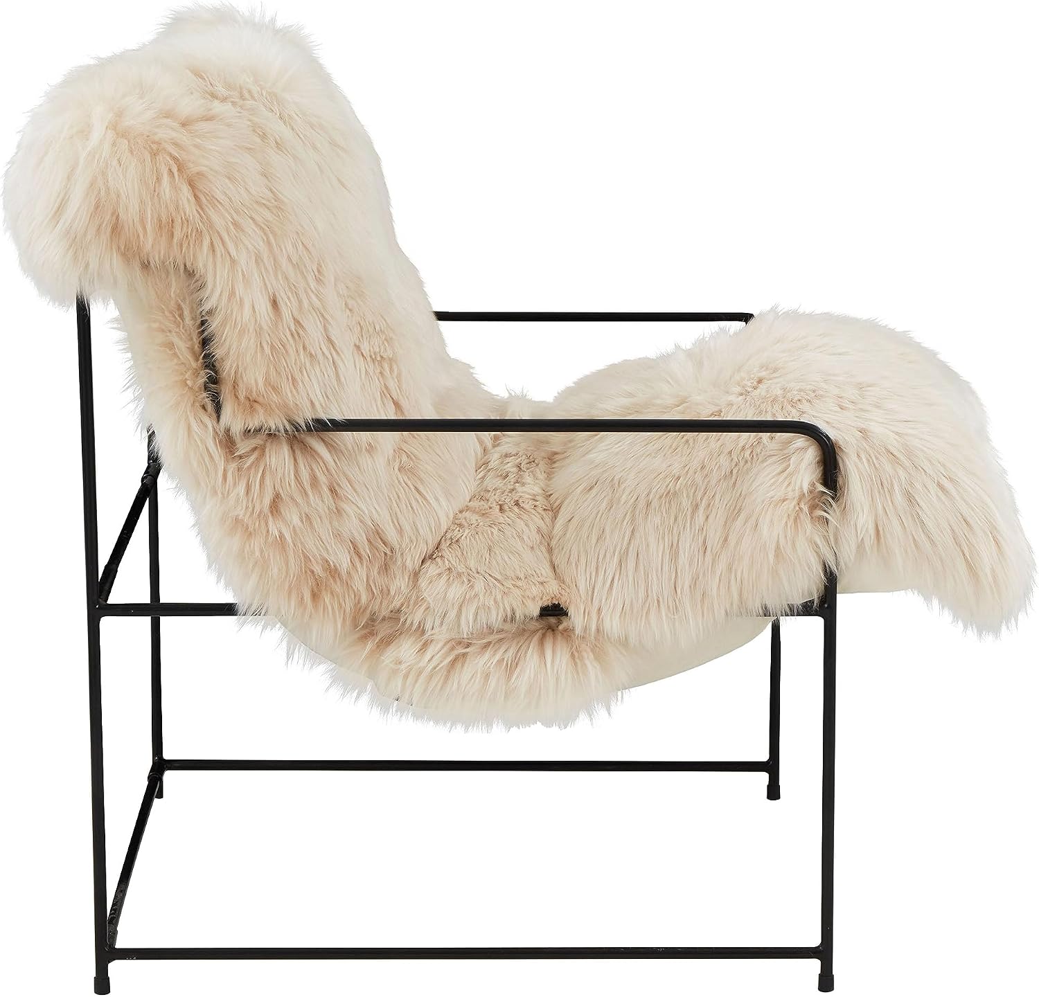 Tov Furniture Kimi Natural Genuine Sheepskin Upholstered Living Room Accent Chair
