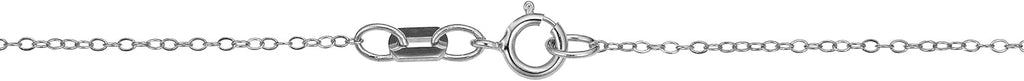 Kooljewelry Solid 14k White Gold 0.7 mm Round Cable Chain Necklace (16, 18, 20, 22, 24 or 30 inch)