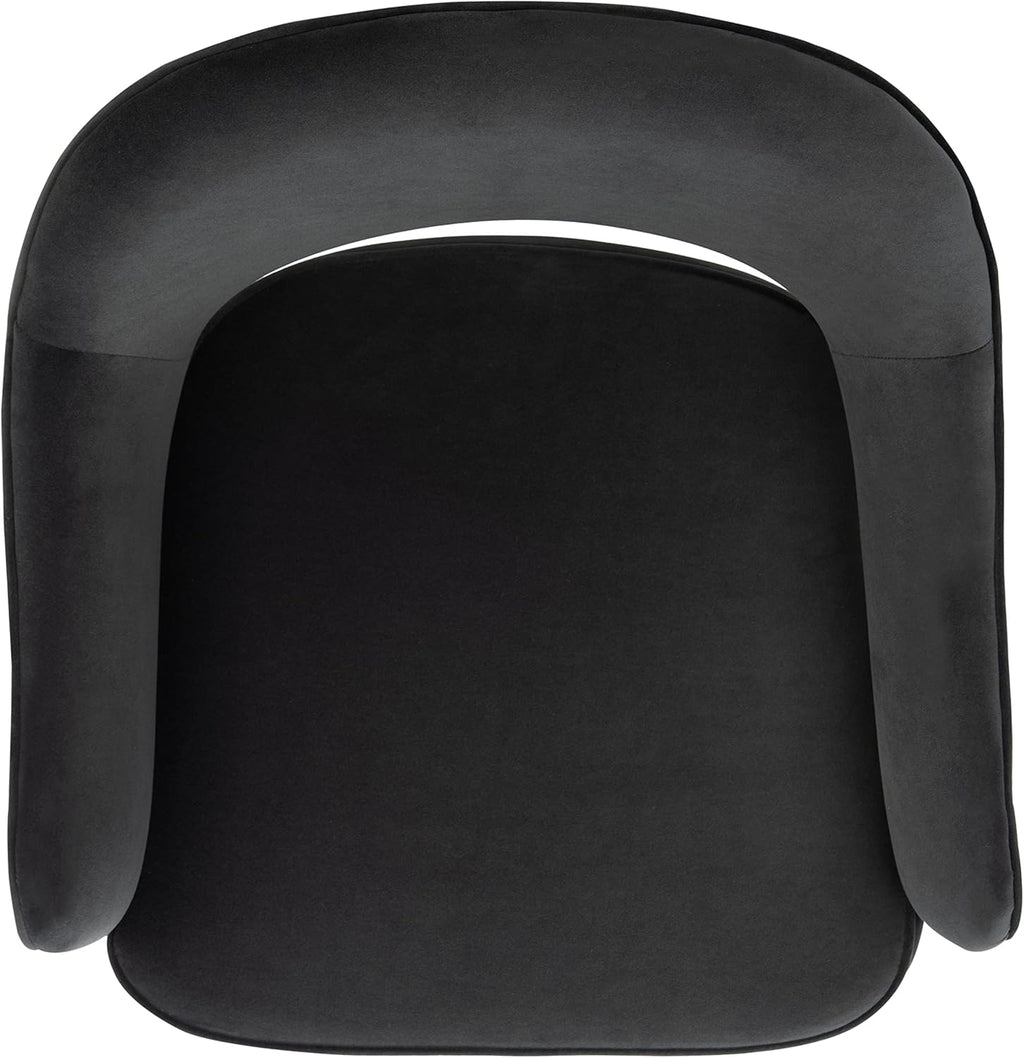 SAFAVIEH Home Collection Dublyn Black Velvet/Gold Accent Chair