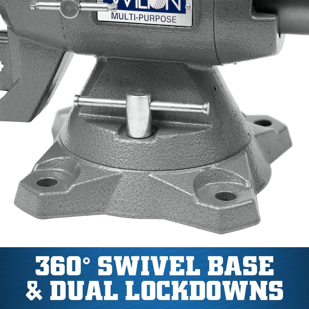 Wilton Multi-Purpose Bench Vise, 6-1/2' Jaw Width, 6-1/4' Jaw Opening, 3-1/4' Throat (Model 650P)