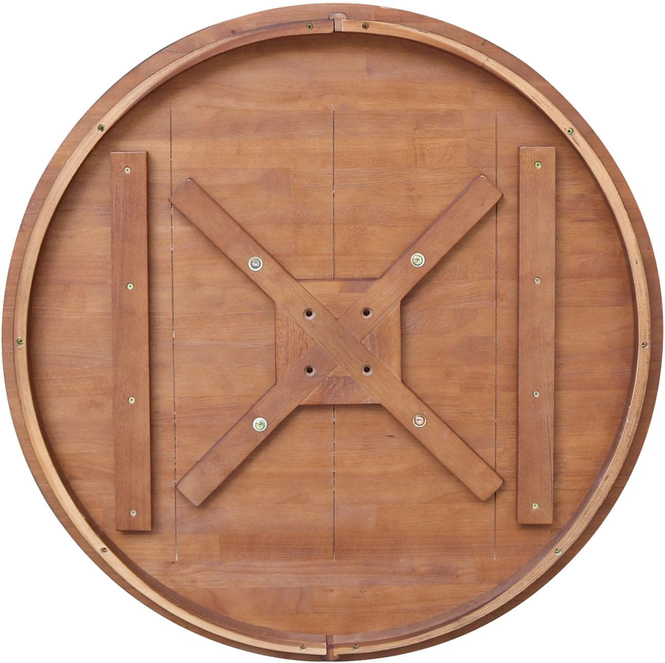 IC INTERNATIONAL CONCEPTS 36' Solid Wood Round Top Pedestal Table in Distressed Oak - 29.1' Height