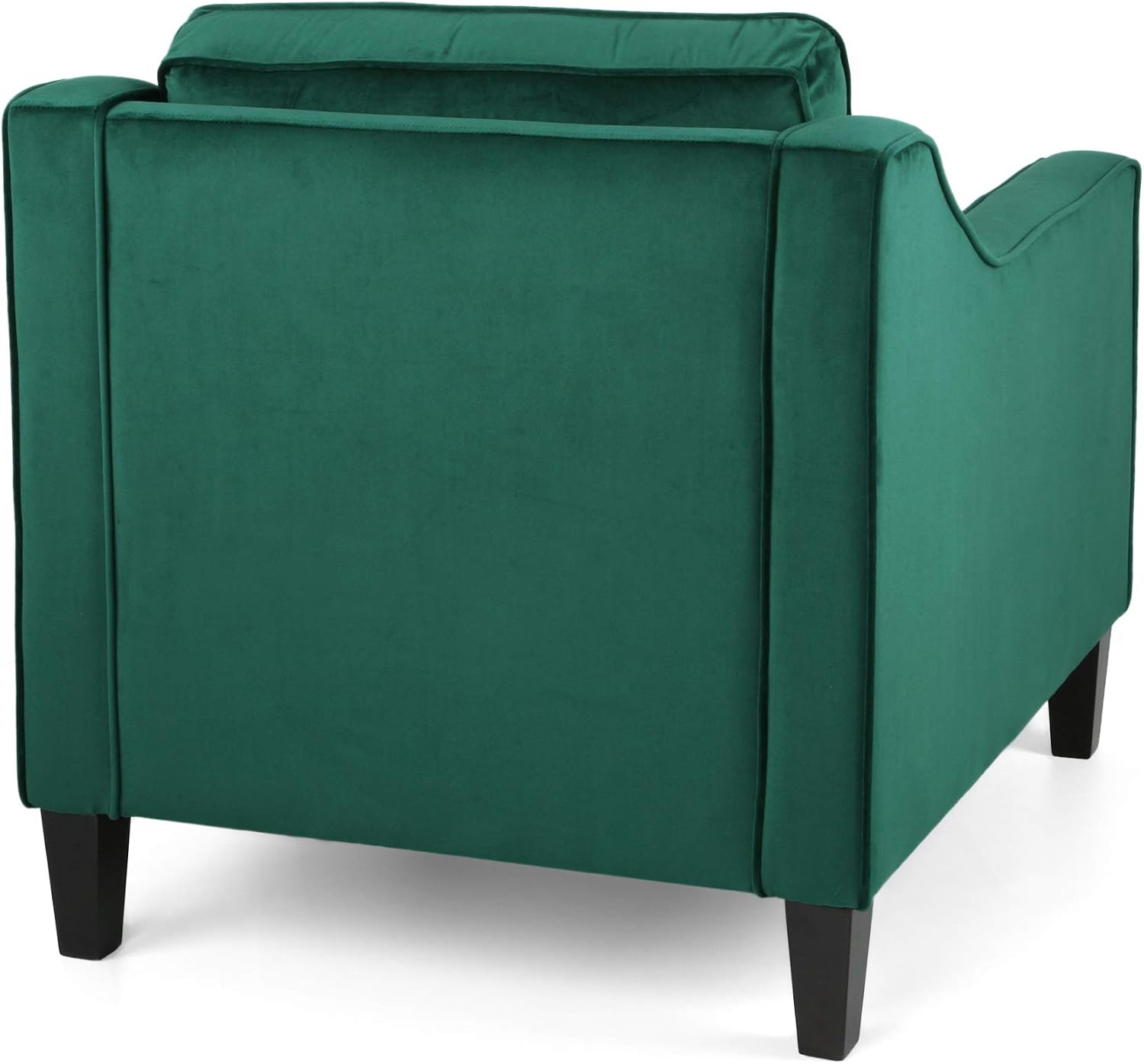 Christopher Knight Home Rachel Contemporary Velvet Club Chair, Green, Dark Brown