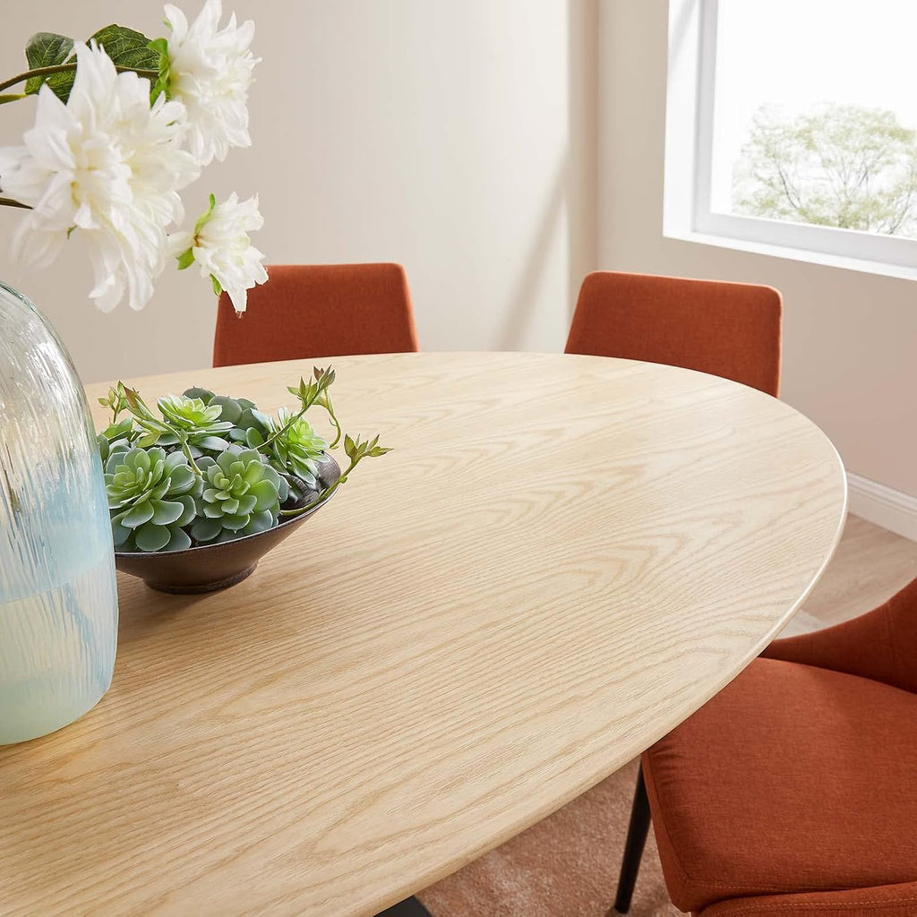 Modway Lippa Dining Table, 78', Black Natural