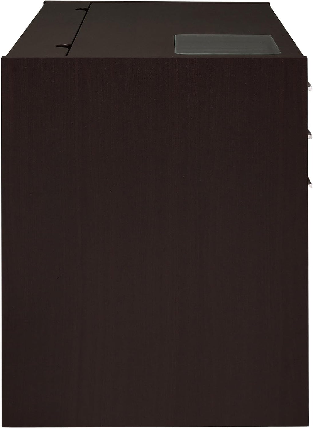 Coaster Home Furnishings - Halston - Engineered Wood - 47-Inch Computer Desk with Drawers, Door Cabinet & Lift-Top Storage, Tempered Glass Top, Contemporary Style - Home Office - Cappuccino - 800702