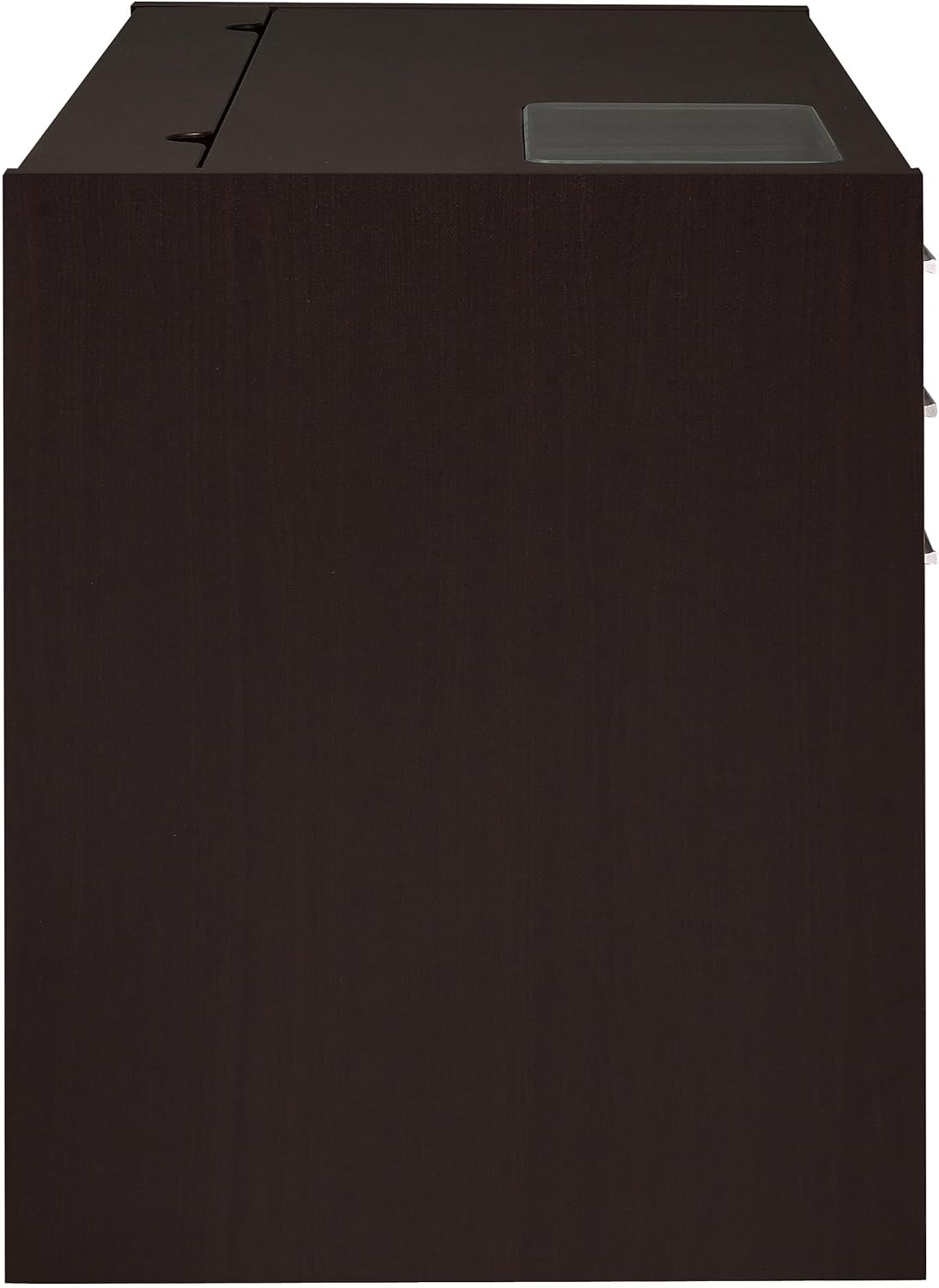 Coaster Home Furnishings - Halston - Engineered Wood - 47-Inch Computer Desk with Drawers, Door Cabinet & Lift-Top Storage, Tempered Glass Top, Contemporary Style - Home Office - Cappuccino - 800702