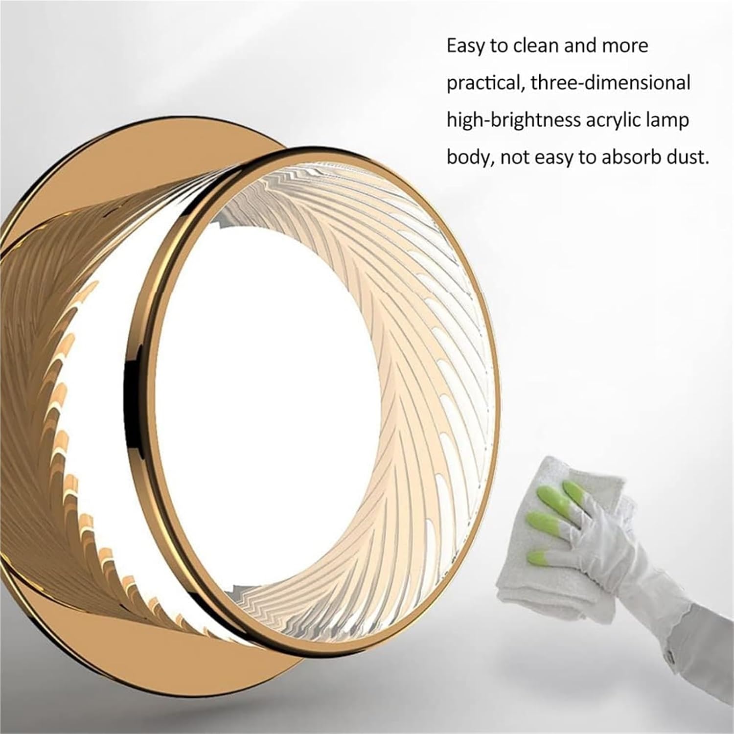 5 Pack Spiral Round Ceiling Downlights, 5W/7W/9W/12W Adjustable Color Temperature, d Decorative Indoor Spotlights for Bedroom Lighting (d 5W)