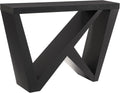 Homes: Inside + Out Naomi Modern Decorative Accent Console Table with W-Shaped Legs, Wood Entryway Furniture for Living Room, Hallway, Entrance, Small Spaces, Black