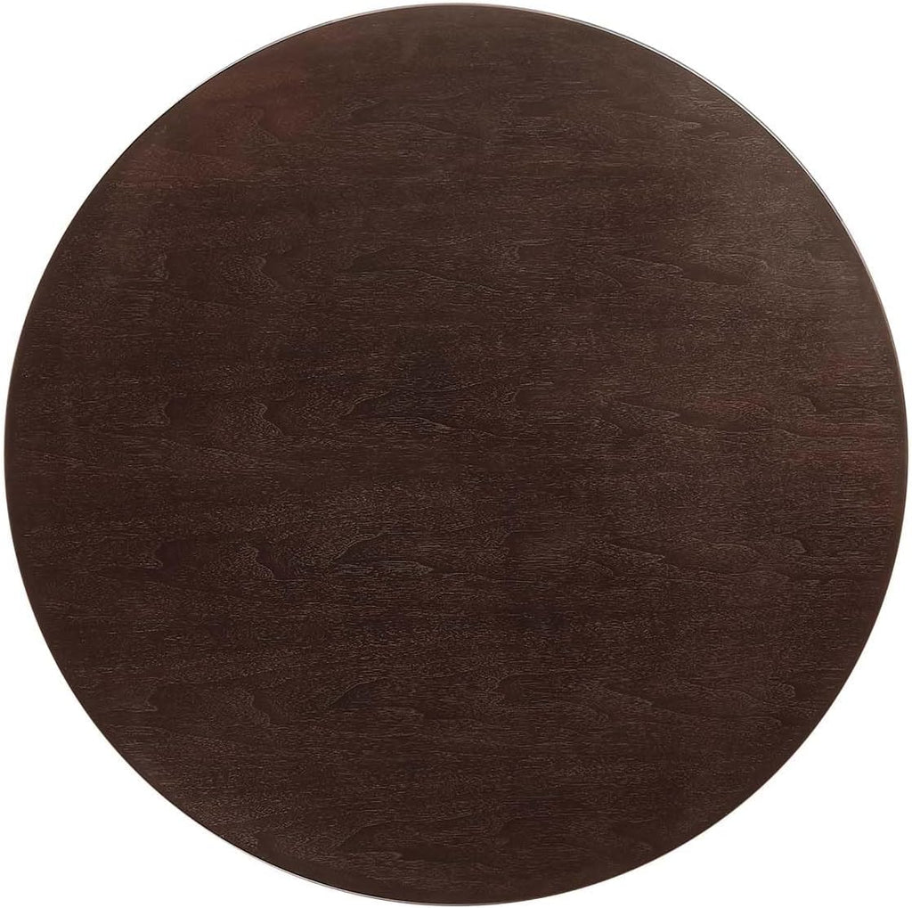 Modway Lippa Dining Table, 36', White Cherry Walnut