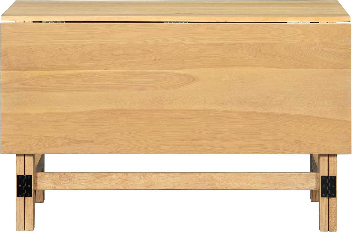 Merax Farmhouse Wood Extendable Dining Table with Drop Leaf for Small Places, Modern Freestanding Scalable Desk for Kitchen & Living Room, Natural
