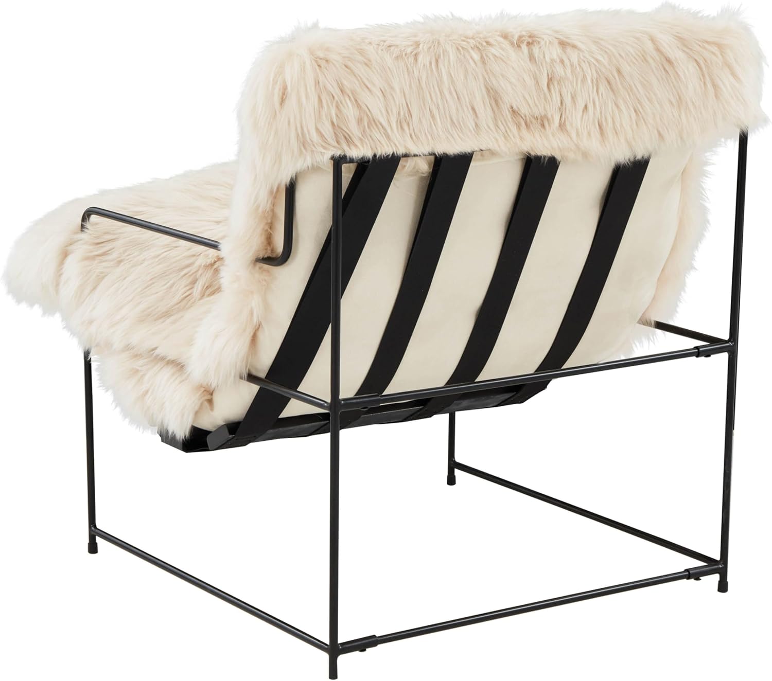 Tov Furniture Kimi Natural Genuine Sheepskin Upholstered Living Room Accent Chair
